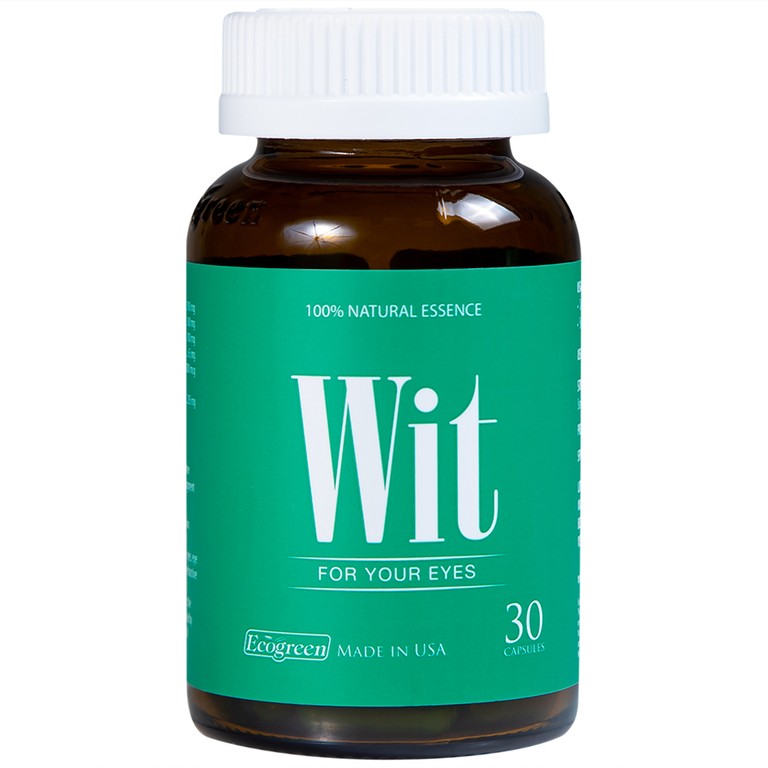 Viên nang WIT For Your Eyes Ecogreen tăng cường thị lực, giảm mờ và nhòe mắt (30 viên)