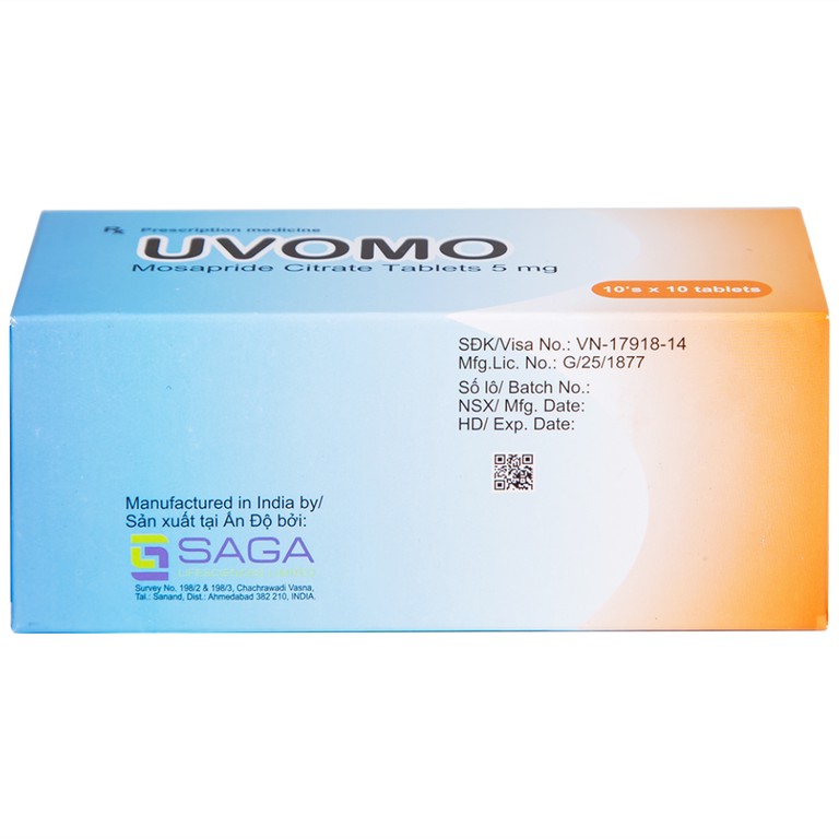 Thuốc Uvomo Saga điều trị rối loạn tiêu hóa (10 vỉ x 10 viên)