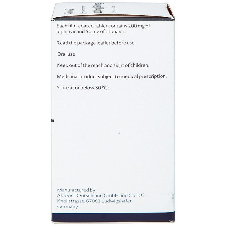 Thuốc Aluvia 200mg/50mg Abbott hỗ trợ điều trị nhiễm HIV-1 (120 viên)