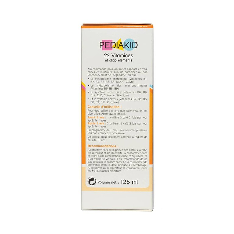 Siro Pediakid 22 Vitamines bổ sung Vitamin và khoáng chất (125ml)