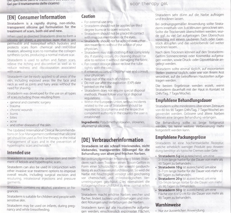 Gel Strataderm giúp cải thiện tình trạng sẹo lồi, sẹo xấu, sẹo lâu năm (5g)