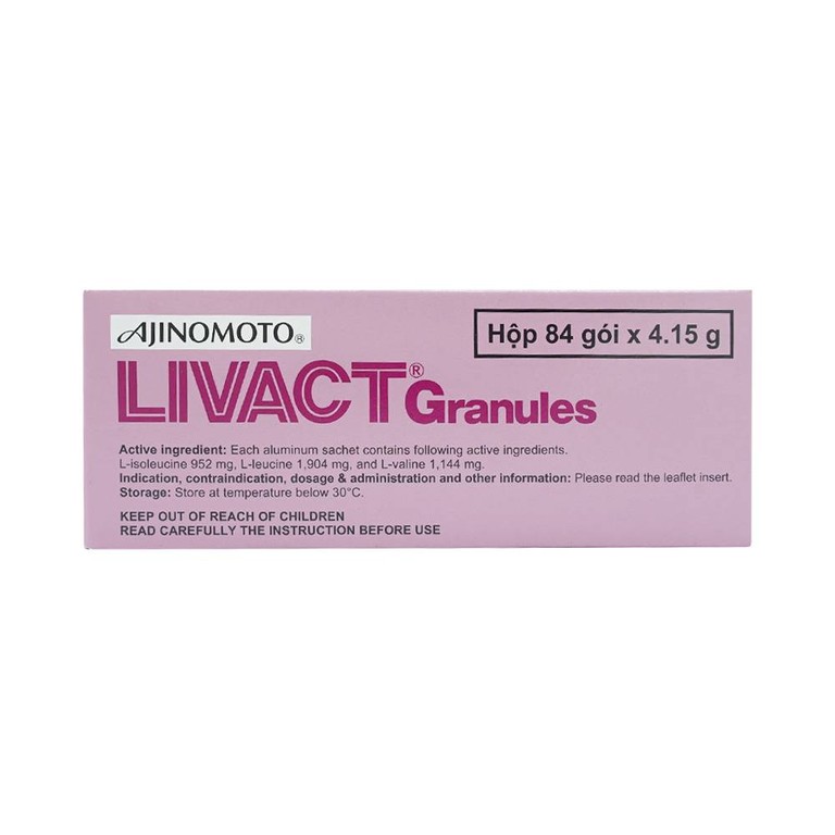 Cốm pha dung dịch uống Livact Granules Ajinomoto cải thiện tình trạng giảm albumin máu (84 gói)