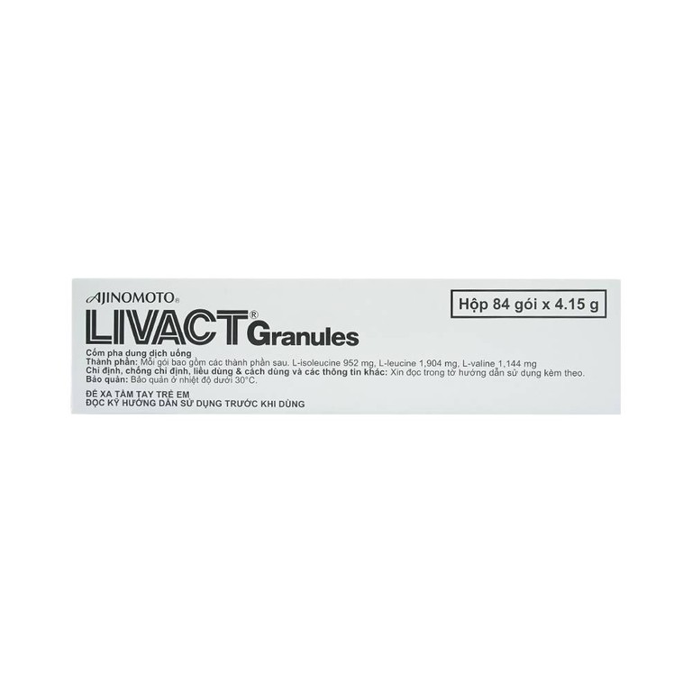 Cốm pha dung dịch uống Livact Granules Ajinomoto cải thiện tình trạng giảm albumin máu (84 gói)