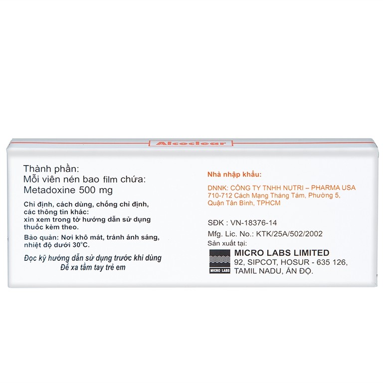 Thuốc Alcoclear Micro hỗ trợ điều trị các bệnh về gan do rượu (3 vỉ x 10 viên)