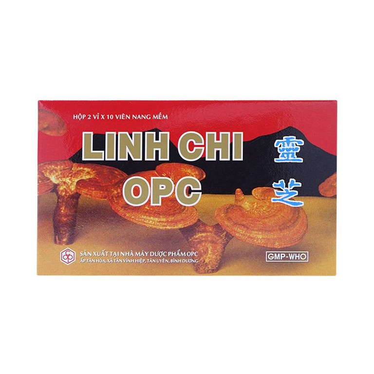 Thuốc Linh Chi OPC điều hòa huyết áp, giảm cholesterol máu, giải độc gan (2 vỉ x 10 viên) 