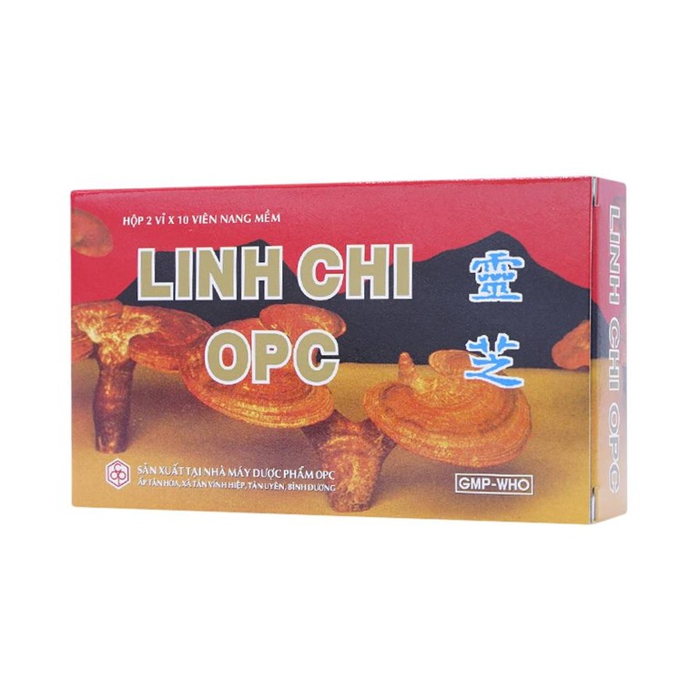Thuốc Linh Chi OPC điều hòa huyết áp, giảm cholesterol máu, giải độc gan (2 vỉ x 10 viên) 