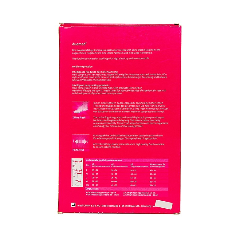 Vớ gối y khoa Duomed size XL hỗ trợ điều trị suy tĩnh mạch, phù chân, đau nhức chân