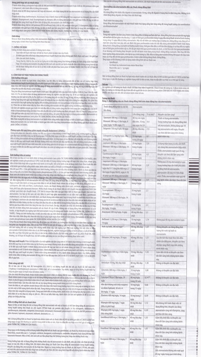 Thuốc Rotacor 20mg Sandoz điều trị tăng cholesterol toàn phần (3 vỉ x 10 viên)