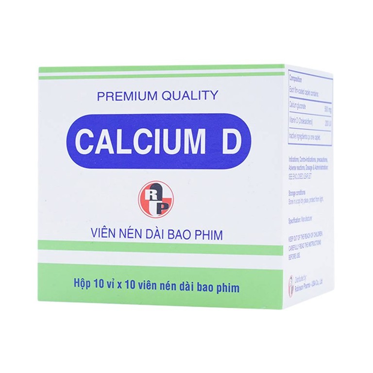 Thuốc Calcium D Robinson phòng và điều trị loãng xương (10 vỉ x 10 viên)