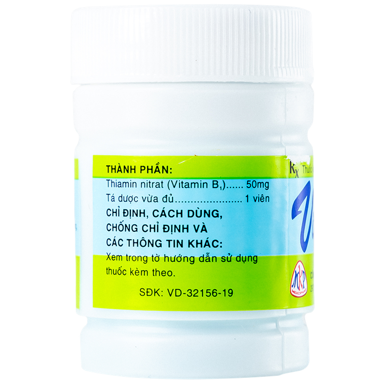 Thuốc Vitamin B1 50mg Mekophar điều trị thiếu Vitamin B (100 viên)
