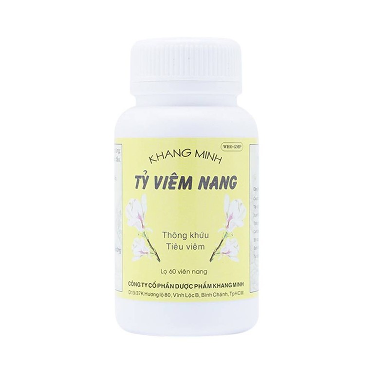 Thuốc Tỷ Viêm Nang Khang Minh điều trị viêm xoang, viêm mũi dị ứng (60 viên)