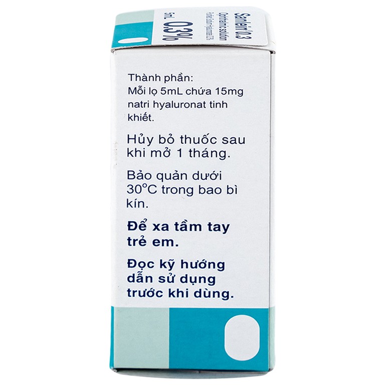 Thuốc nhỏ mắt Sanlein 0.3% Santen hỗ trợ điều trị rối loạn biểu mô kết giác mạc (5ml)