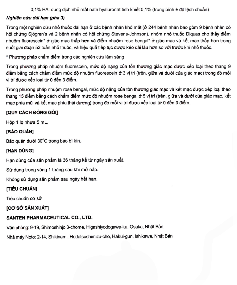 Thuốc nhỏ mắt Diquas Santen điều trị khô mắt (5ml)