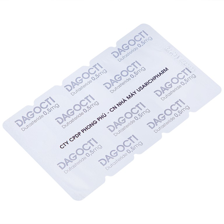 Thuốc Dagocti 0.5mg Medbolide điều trị và phòng ngừa sự tiến triển của bệnh tăng sản lành tính tuyến tiền liệt  (30 viên)