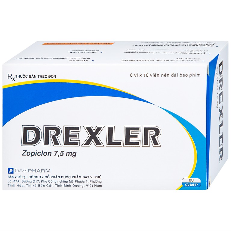 Thuốc Drexler Davipharm điều trị ngắn hạn chứng mất ngủ (60 viên)