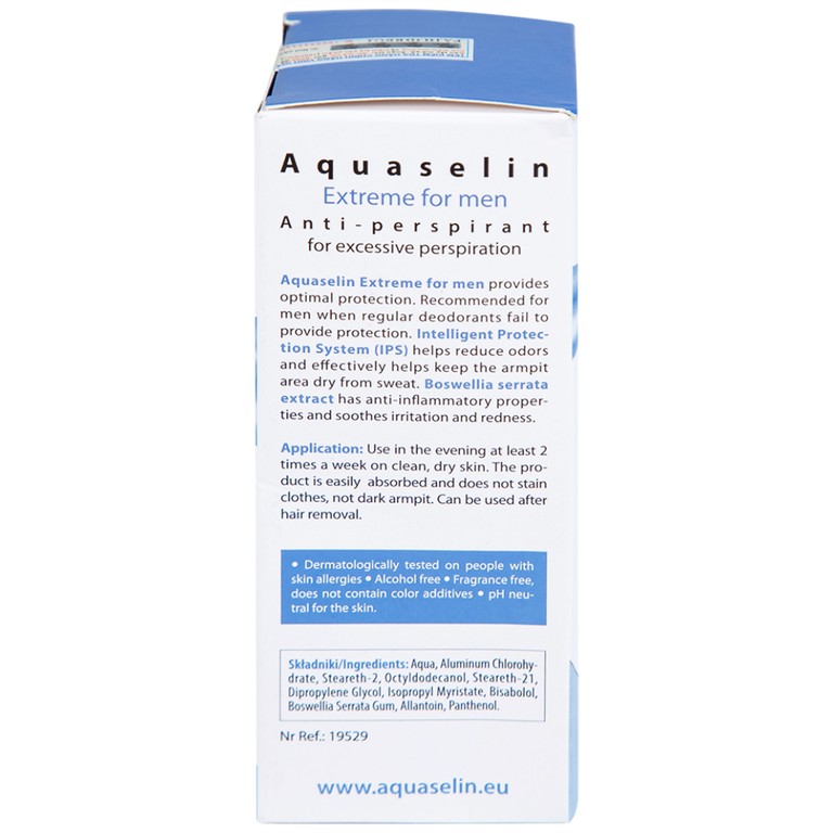 Lăn khử mùi Aquaselin Extreme for Men giúp khử mùi cơ thể dành cho nam (50ml)