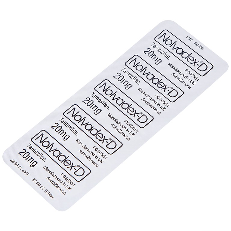 Thuốc Nolvadex-D 20mg AstraZeneca điều trị ung thư vú (3 vỉ x 10 viên)