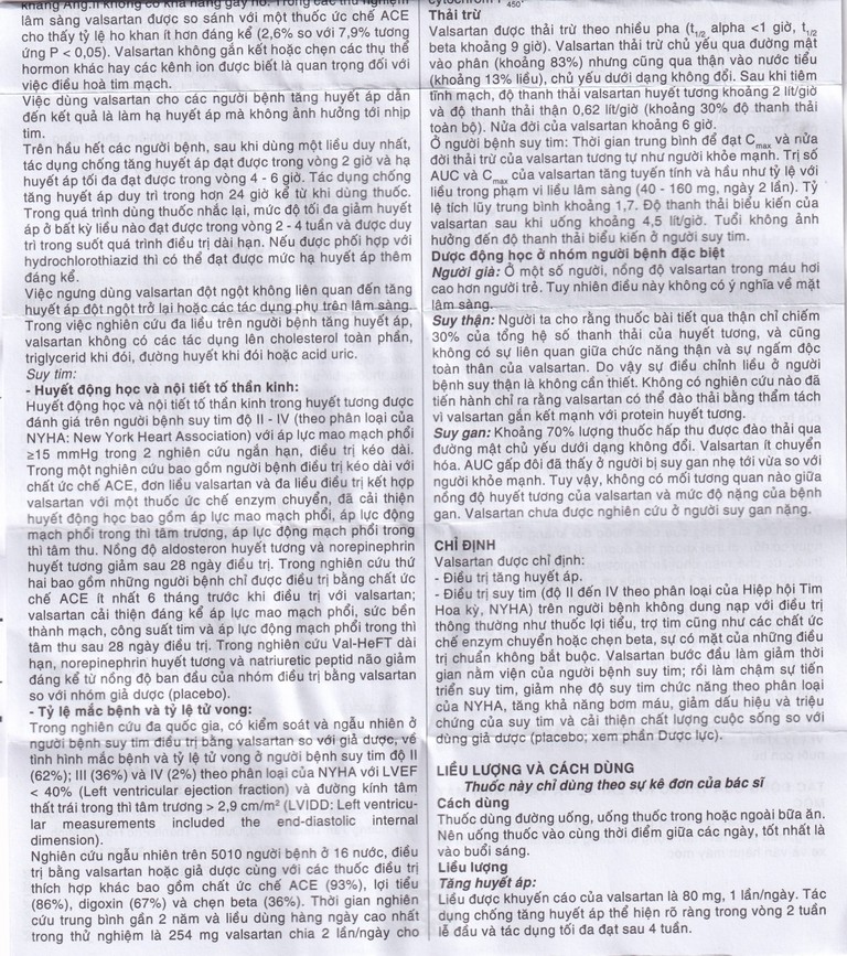 Thuốc Savi Valsartan 80 điều trị tăng huyết áp, nhồi máu cơ tim (3 vỉ x 10 viên)