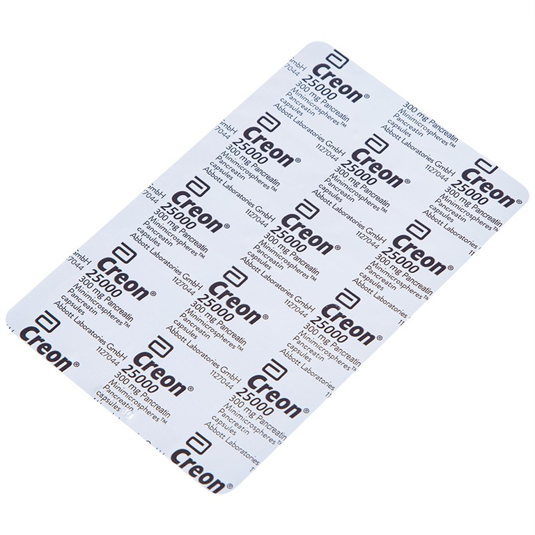 Thuốc Creon 25000 Abbott điều trị thiểu năng tụy ngoại tiết (20 viên)