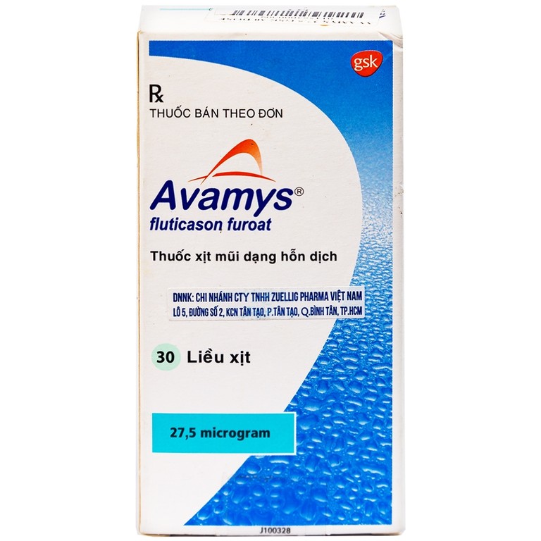 Thuốc xịt mũi Avamys 27.5mcg GSK điều trị chảy nước mũi, xung huyết mũi (30 liều xịt)