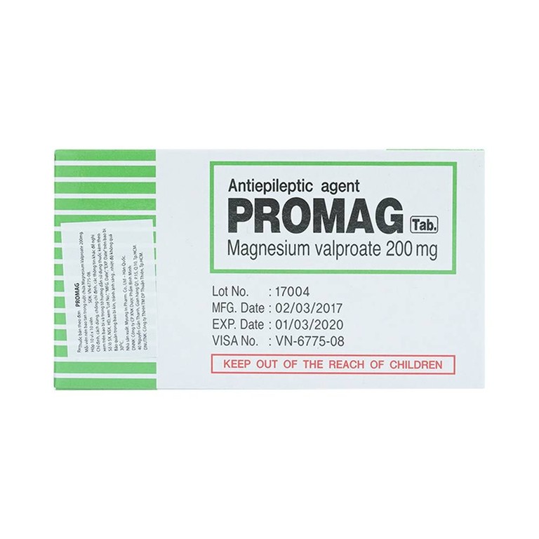 Thuốc Promag Tab 200mg Myung In Pharm điều trị động kinh (10 vỉ x 10 viên)