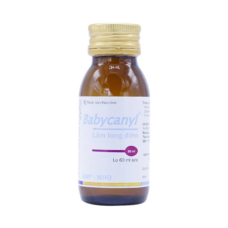 Siro Babycanyl Hataphar điều trị ho do hen phế quản, viêm phế quản (60ml)