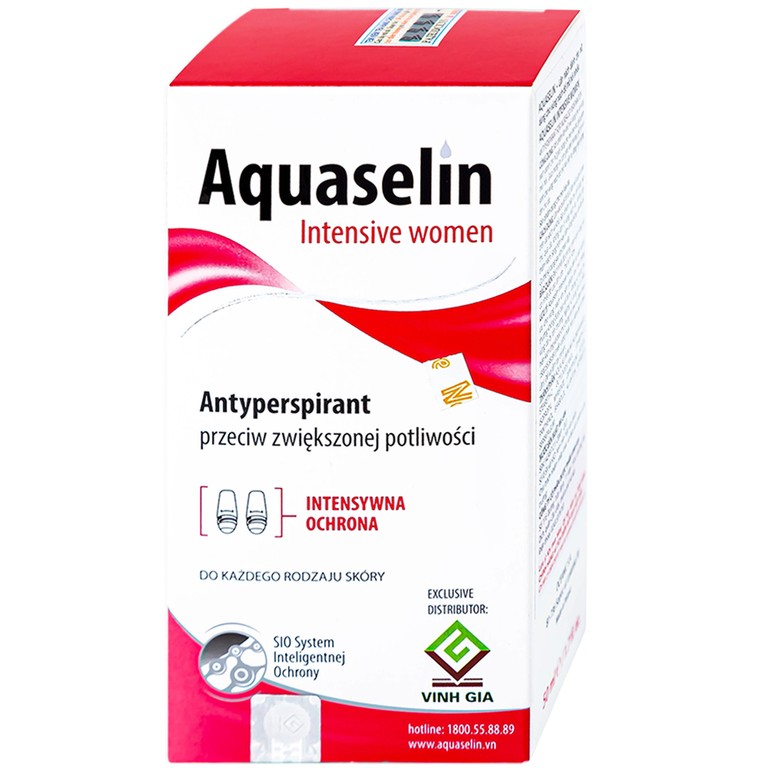 Lăn khử mùi Aquaselin Intensive Women giảm tiết mồ hôi dành cho nữ (50ml)