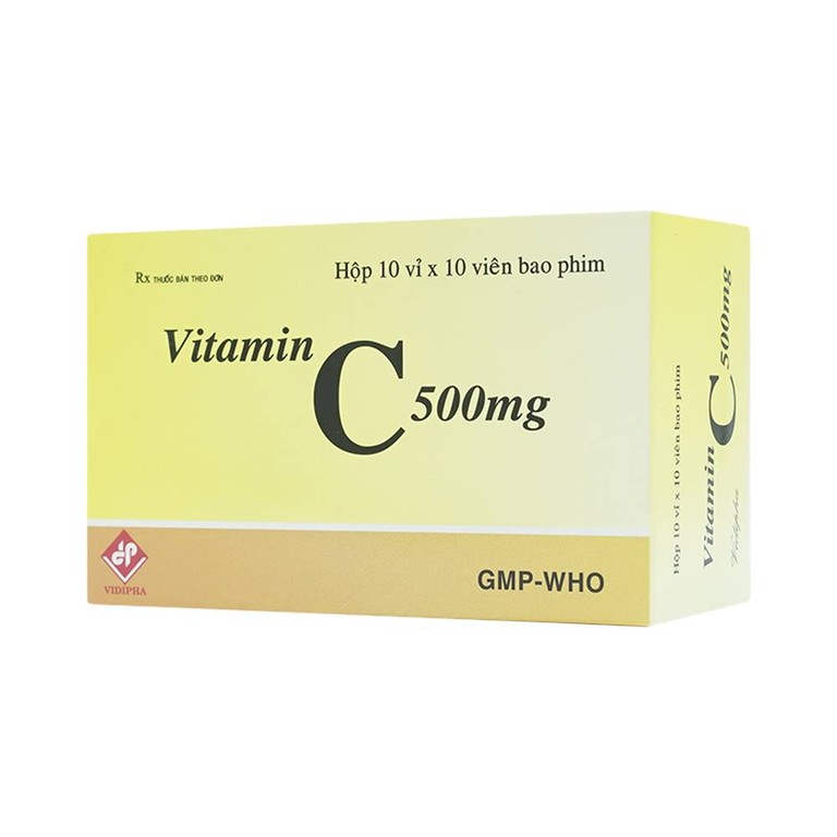 Thuốc Vitamin C 500mg Vidipha điều trị bệnh do thiếu Vitamin C (10 vỉ x 10 viên)