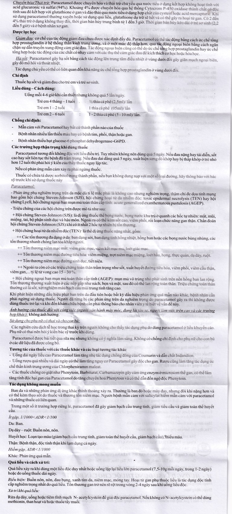 Thuốc Sara 120mg/5ml Thai Nakorn Patana hương dâu tây hạ sốt, giảm đau cho trẻ (60ml)