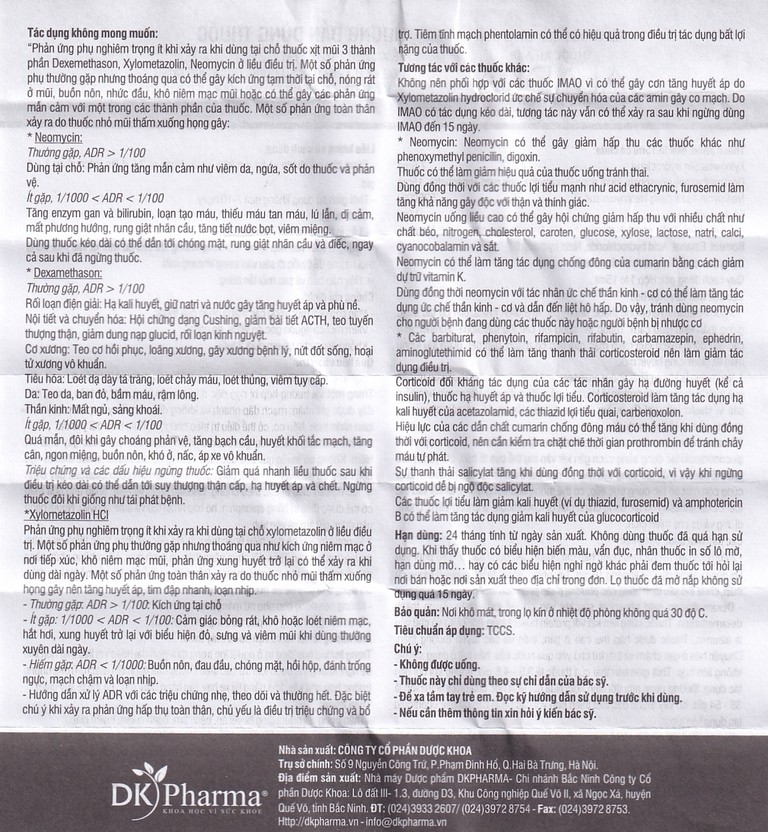 Thuốc xịt mũi Aladka điều trị viêm mũi, viêm xoang, viêm mũi dị ứng (15ml)