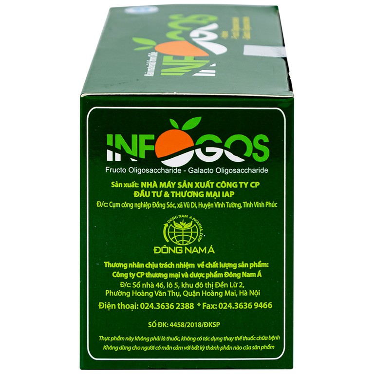 Bột hòa tan Infogoss 3g IAP chứa chất xơ hỗ trợ chống táo bón (30 gói)