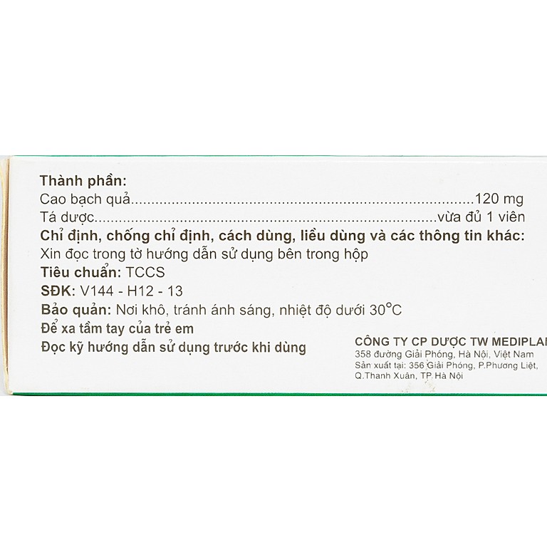 Thuốc Gintana 120 Mediplantex điều trị tai biến mạch máu não, thiểu năng tuần hoàn não (6 vỉ x 10 viên)