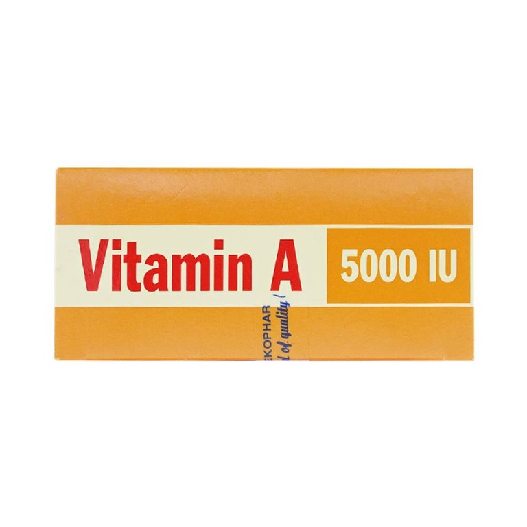 Thuốc Vitamin A 5000 IU Mekophar điều trị thiếu Vitamin A, bổ sung cho người bệnh gan (10 vỉ x 10 viên)