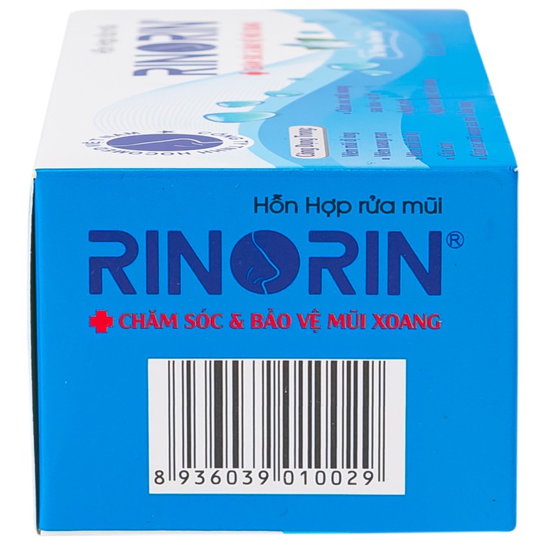 Hỗn hợp rửa mũi Rinorin chăm sóc và bảo vệ mũi xoang (30 gói)