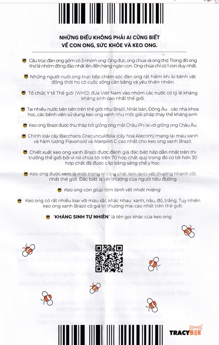 Keo ong xanh Tracybee Propolis Mint & Honey vị bạc hà giúp giảm đau, viêm họng, ho do nhiễm khuẩn (30ml)