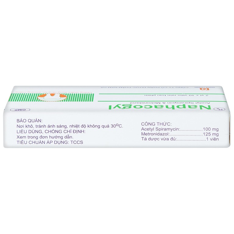 Thuốc Naphacogyl Nam Hà phòng ngừa và điều trị nhiễm trùng răng miệng (2 vỉ x 10 viên)