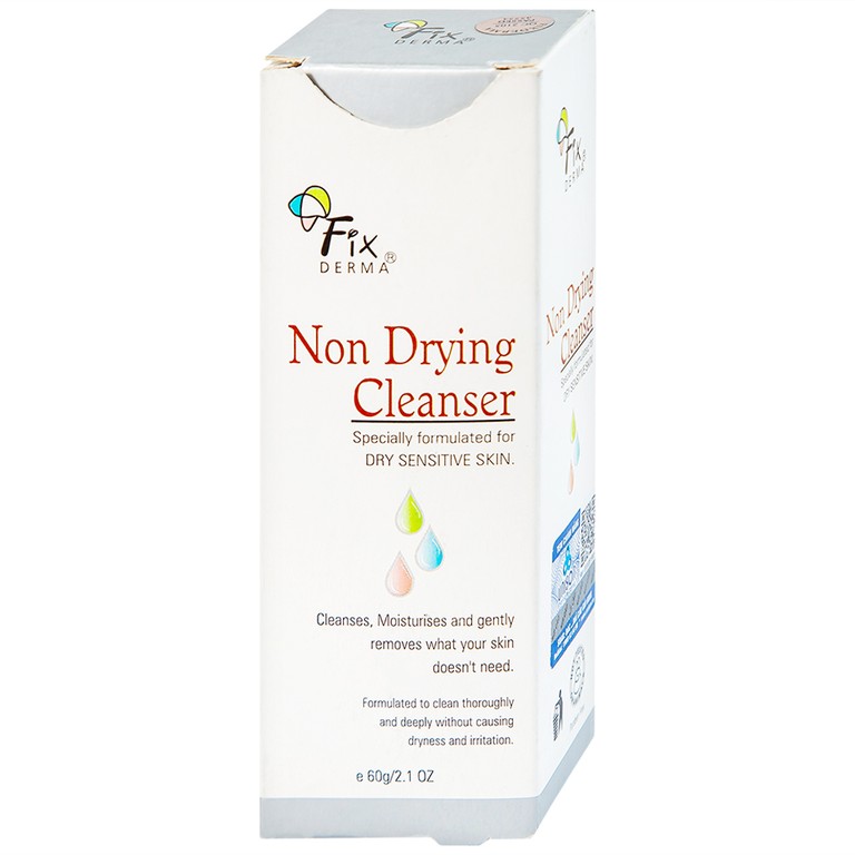 Sữa rửa mặt Fixderma Non-Drying Cleanser làm sạch sâu cho da nhờn, da nhạy cảm, da mụn (60g)