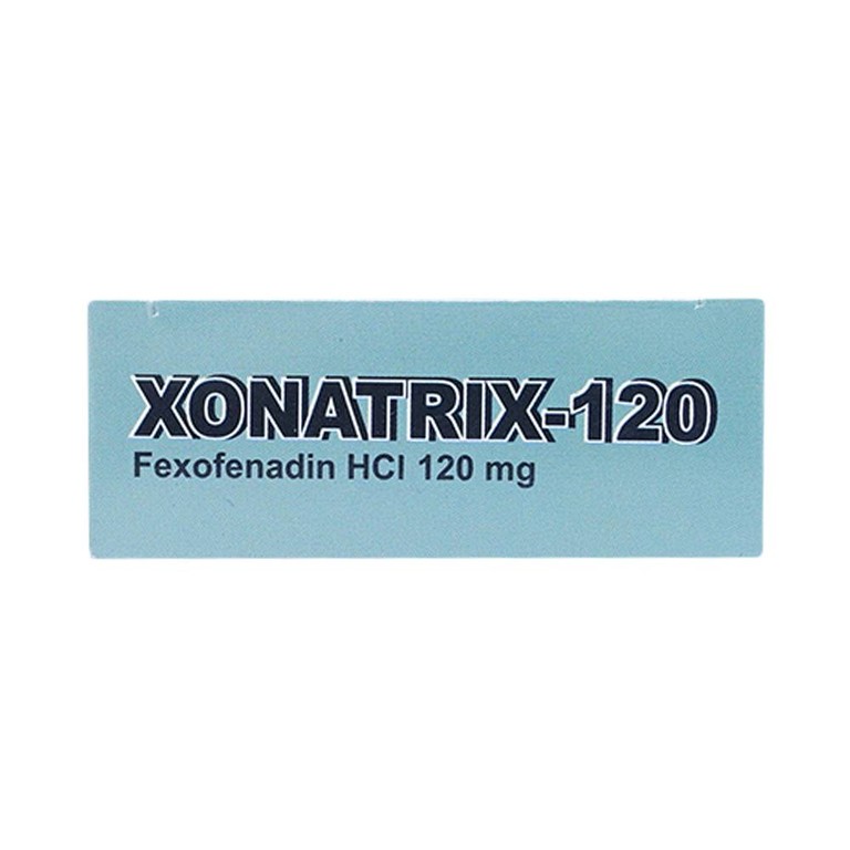 Thuốc Xonatrix-120 DaviPharm điều trị triệu chứng viêm mũi dị ứng theo mùa (3 vỉ x 10 viên)