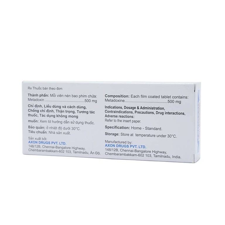 Thuốc Alcomet Axon điều trị nhiễm độc rượu cấp tính, gan nhiễm mỡ do rượu (3 vỉ x 10 viên)