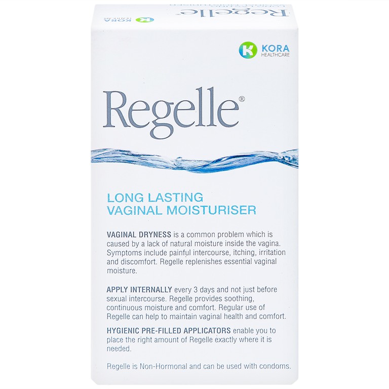 Gel đặt giữ ẩm âm đạo Regelle Kora Healthcare 6.5g cải thiện khô, đau âm đạo (6 tuýp)