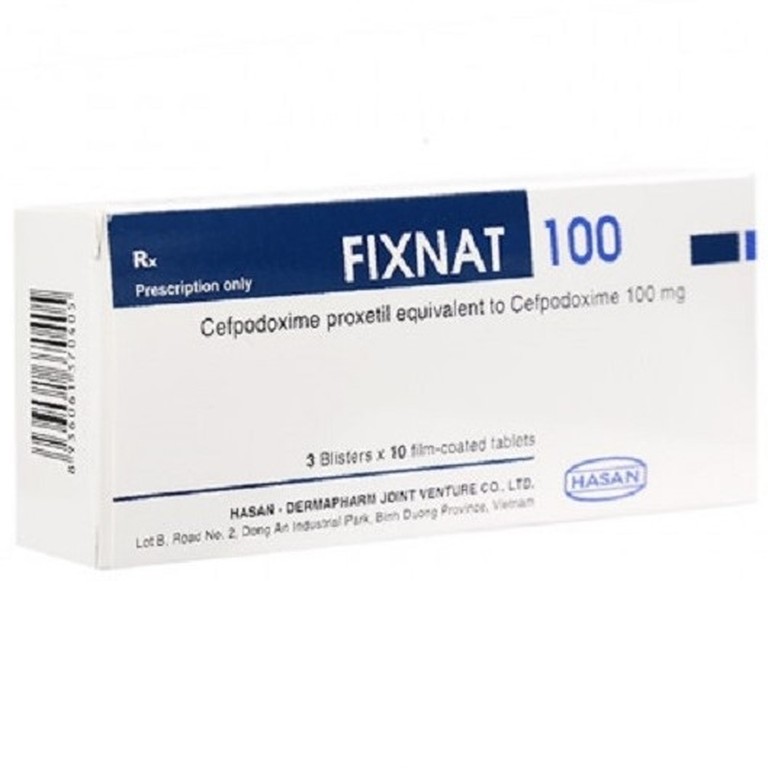 Thuốc Fixnat 100 Hasan điều trị nhiễm khuẩn (3 vỉ x 10 viên)