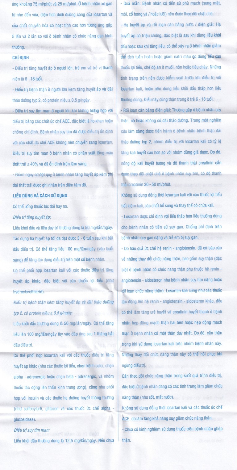 Thuốc Pyzacar 25mg Pymepharco chống tăng huyết áp (2 vỉ x 15 viên)