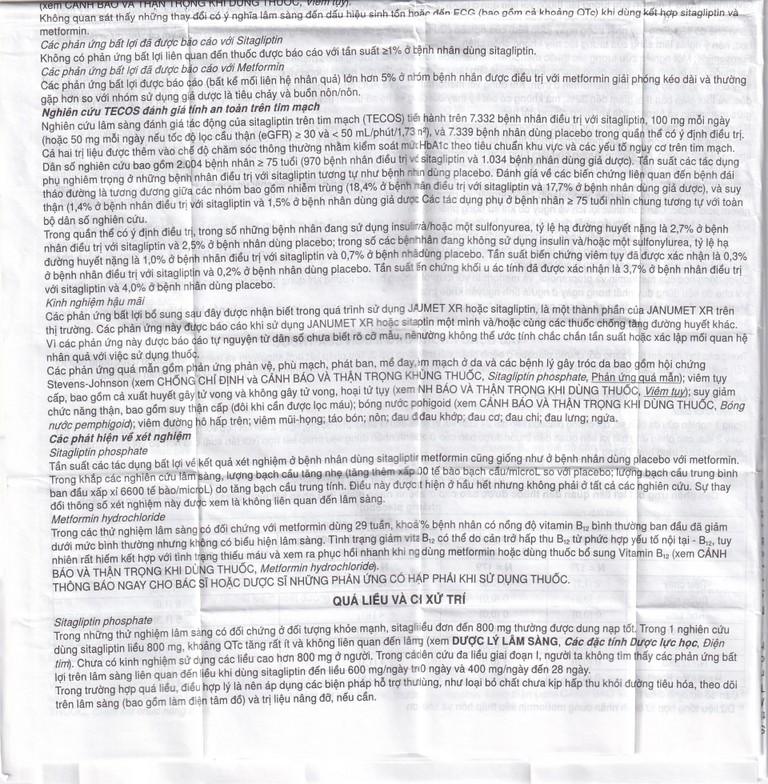 Viên nén Janumet XR 50mg/1000mg MSD điều trị đái tháo đường típ 2 (14 viên)