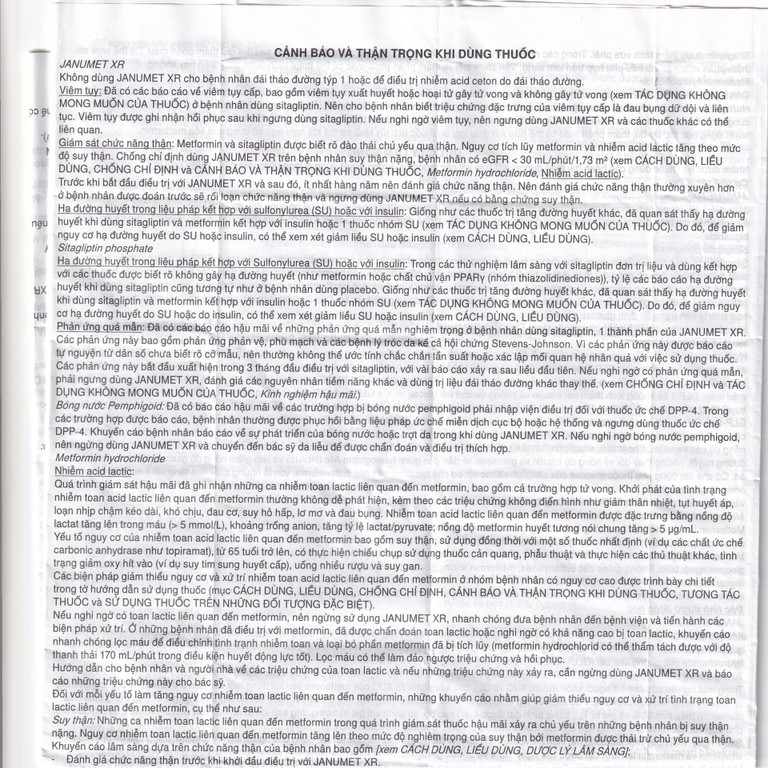 Viên nén Janumet XR 50mg/1000mg MSD điều trị đái tháo đường típ 2 (14 viên)