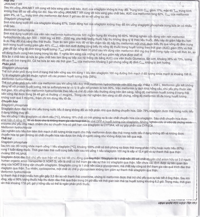 Viên nén Janumet XR 50mg/1000mg MSD điều trị đái tháo đường típ 2 (14 viên)