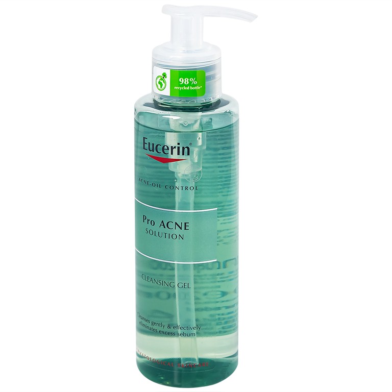Gel rửa mặt Eucerin Pro Acne Cleansing Gel 88970 dành cho da nhờn, mụn (200ml)