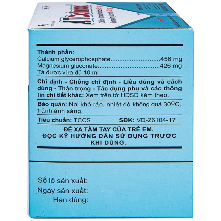 Dung dịch uống A.T Calmax 456mg/426mg An Thiên điều trị suy nhược chức năng chuyển hóa (30 ống x 10ml)