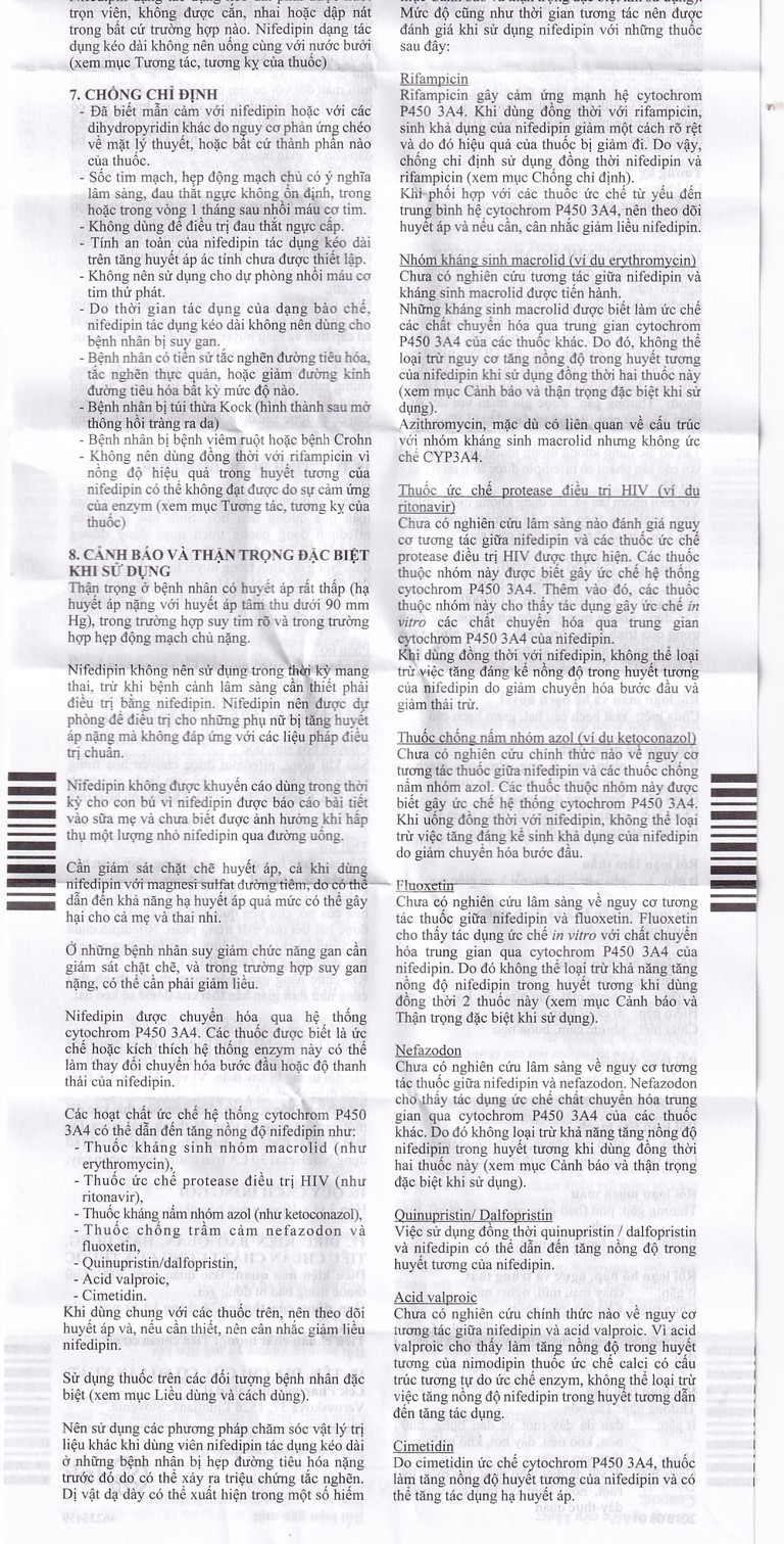 Viên nén NifeHexal 30 LA Sandoz điều trị tăng huyết áp (3 vỉ x 10 viên)