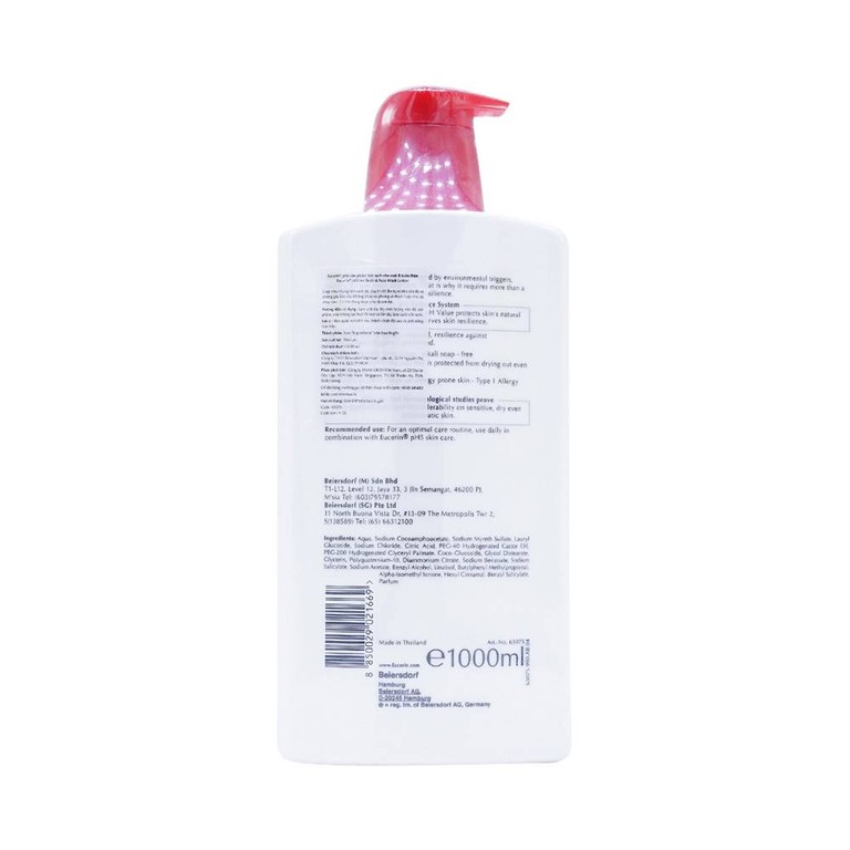 Sữa tắm Eucerin pH5 WashLotion Preserves Skin Resilience dành cho da nhạy cảm (1000ml)