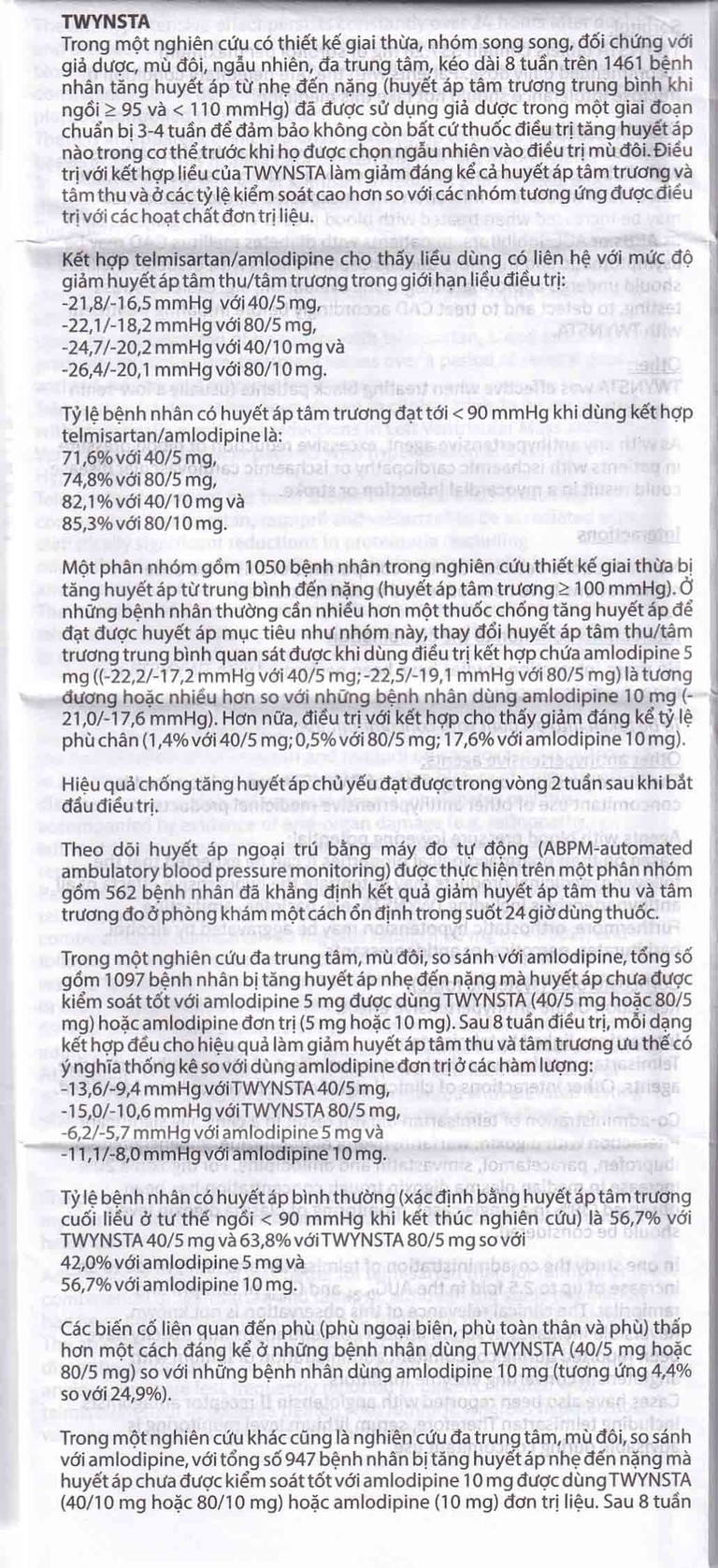 Thuốc Twynsta 80mg/5mg Boehringer điều trị tăng huyết áp vô căn (14 vỉ x 7 viên)